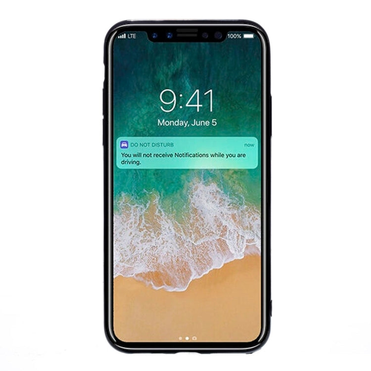 For iPhone X / XS Gold Foil TPU Protective Back Cover Case