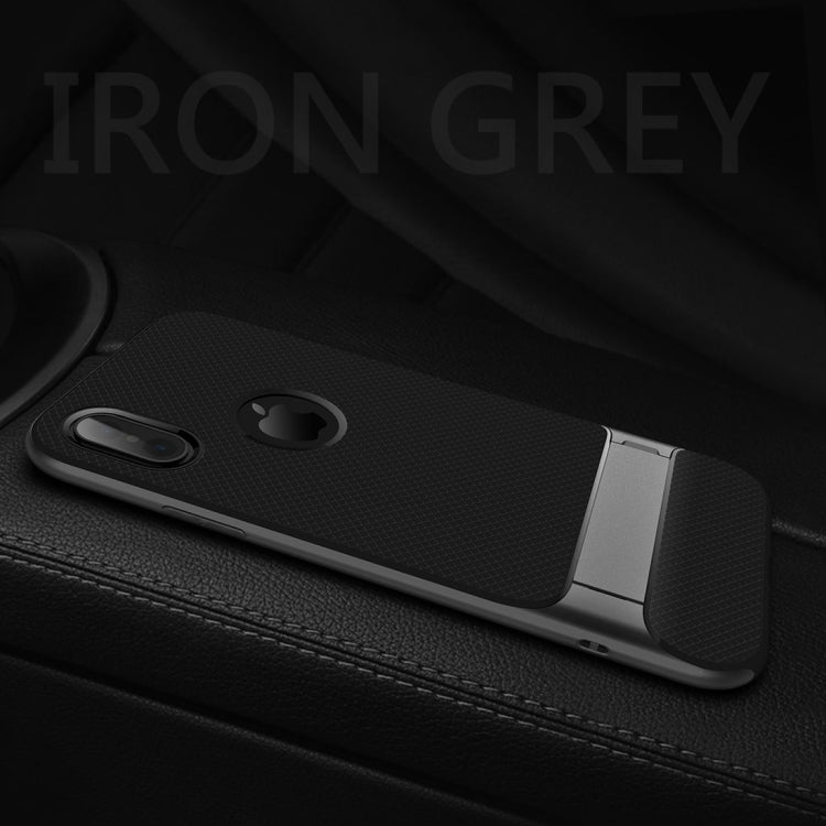 For iPhone X / XS ROCK Royce Series PC + TPU Protective Back Cover Case with Holder