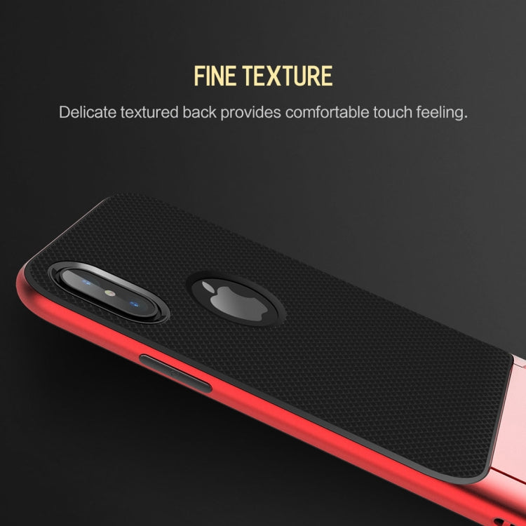 For iPhone X / XS ROCK Royce Series PC + TPU Protective Back Cover Case with Holder
