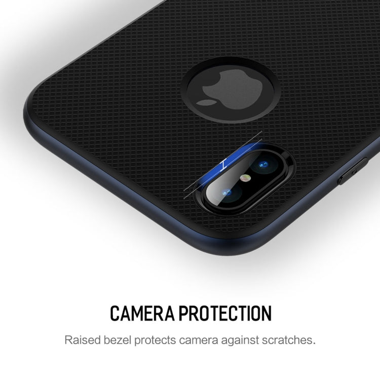 For iPhone X / XS ROCK Royce Series PC + TPU Protective Back Cover Case with Holder