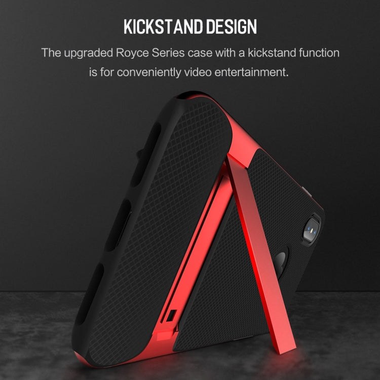 For iPhone X / XS ROCK Royce Series PC + TPU Protective Back Cover Case with Holder