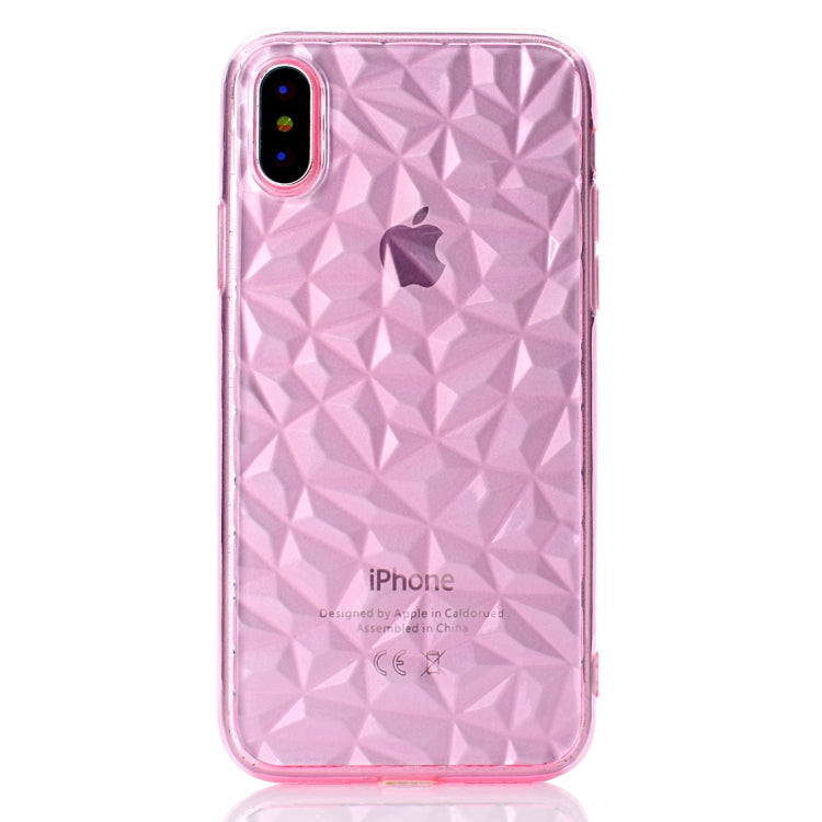 For iPhone X / XS 3D Diamond Texture TPU Case