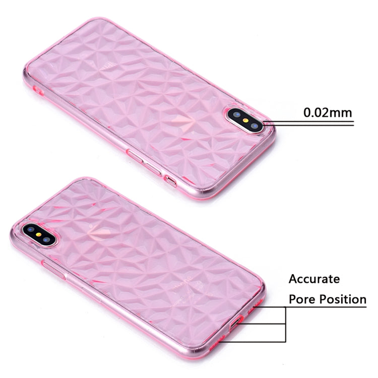 For iPhone X / XS 3D Diamond Texture TPU Case