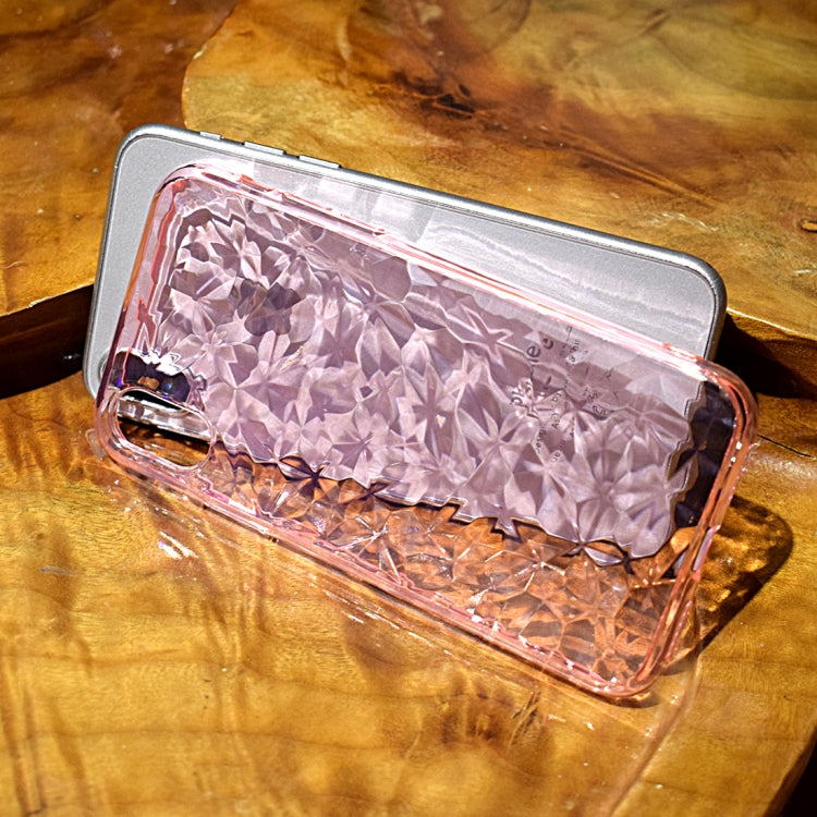 For iPhone X / XS 3D Diamond Texture TPU Case