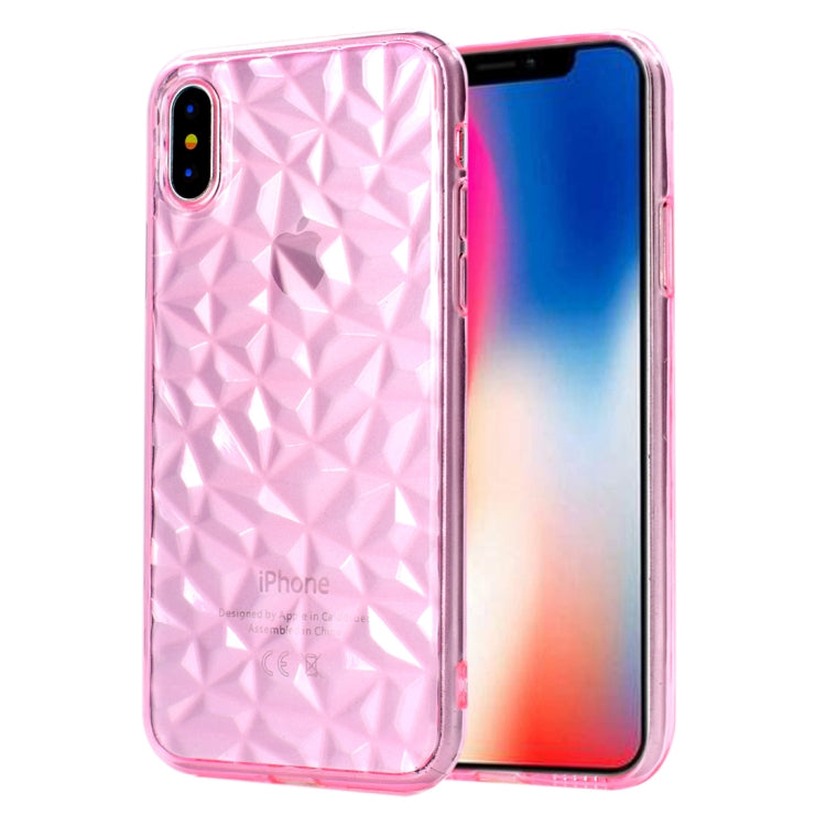 For iPhone X / XS 3D Diamond Texture TPU Case