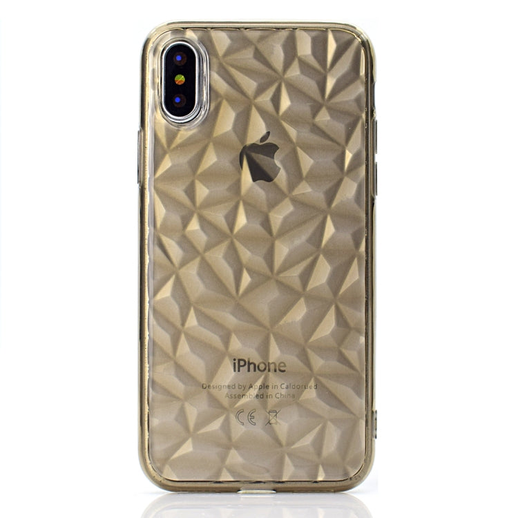 For iPhone X / XS 3D Diamond Texture TPU Case