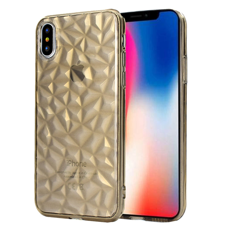 For iPhone X / XS 3D Diamond Texture TPU Case
