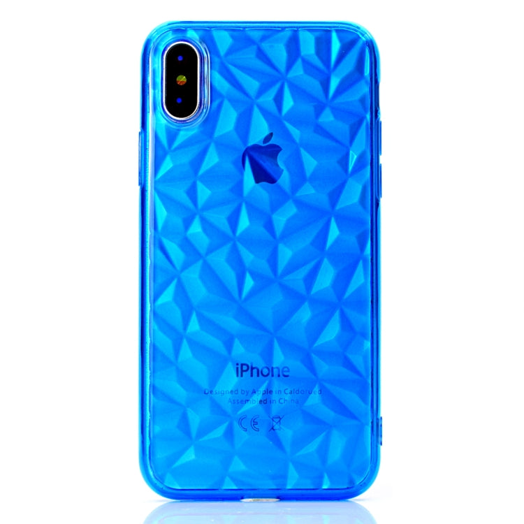 For iPhone X / XS 3D Diamond Texture TPU Case