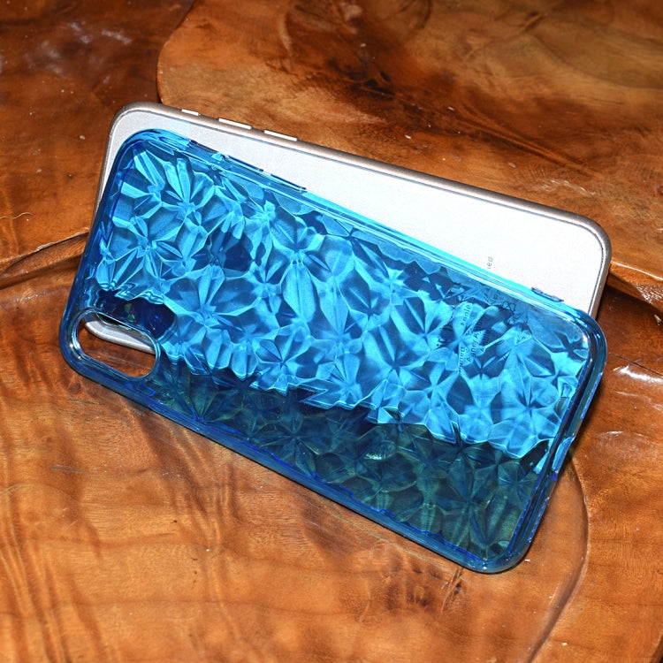 For iPhone X / XS 3D Diamond Texture TPU Case