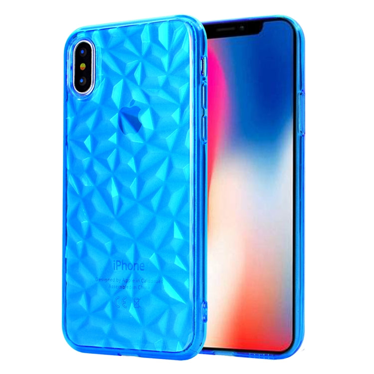 For iPhone X / XS 3D Diamond Texture TPU Case