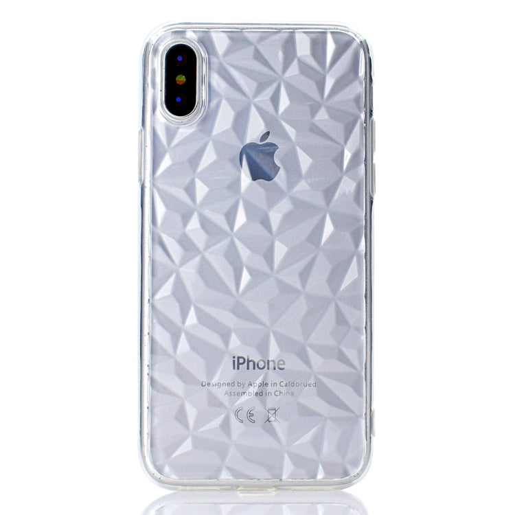 For iPhone X / XS 3D Diamond Texture TPU Case