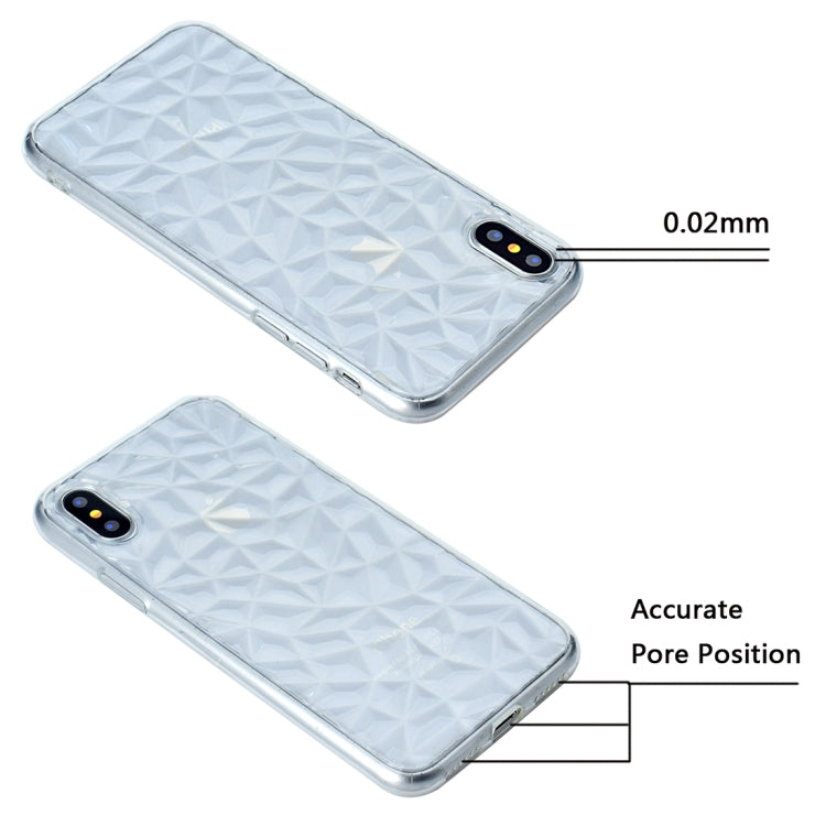 For iPhone X / XS 3D Diamond Texture TPU Case