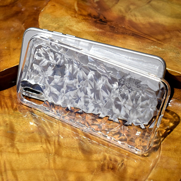 For iPhone X / XS 3D Diamond Texture TPU Case