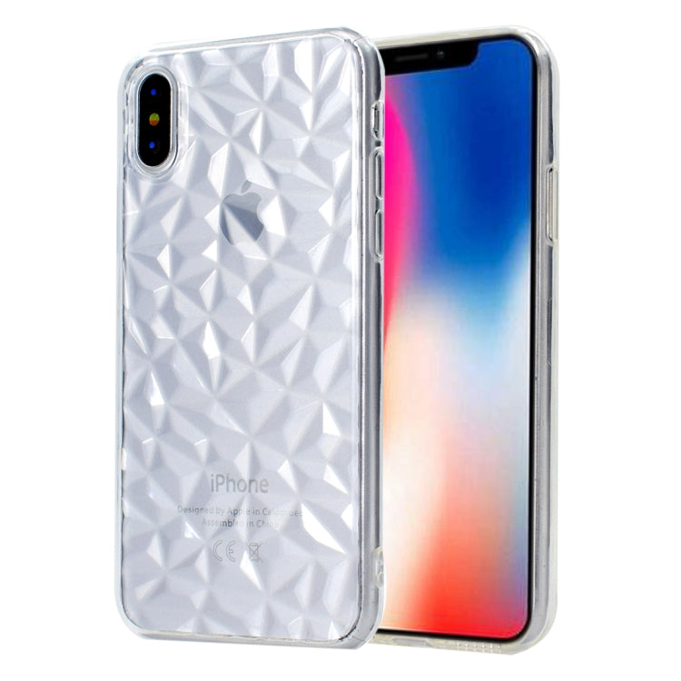 For iPhone X / XS 3D Diamond Texture TPU Case