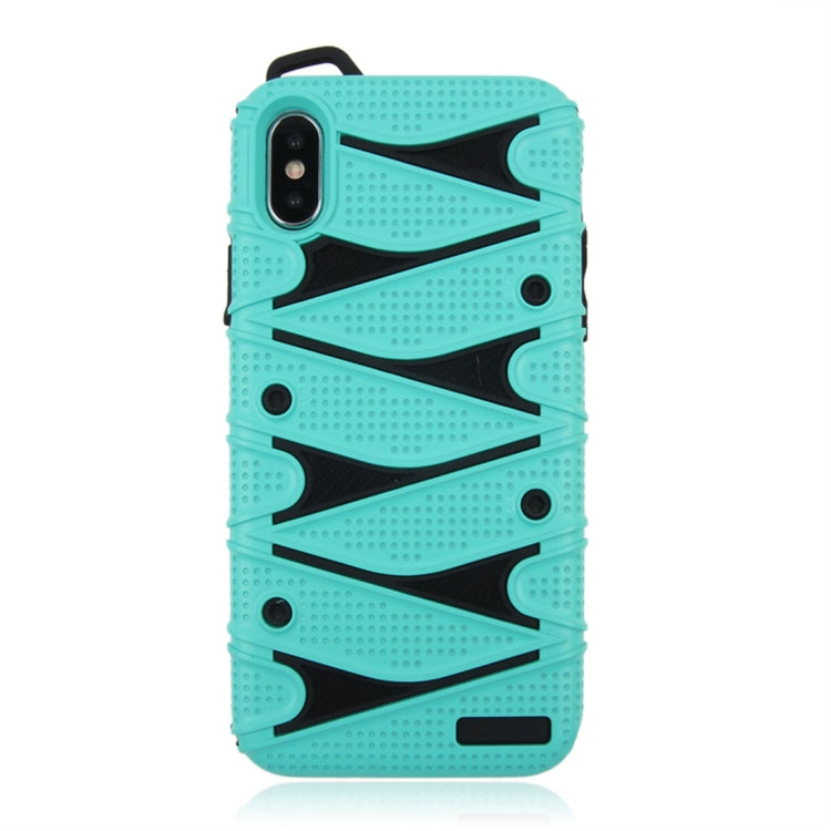 For iPhone X / XS PC + TPU 2 in 1 Y Shaped Detachable Shockproof Protective Back Cover Case