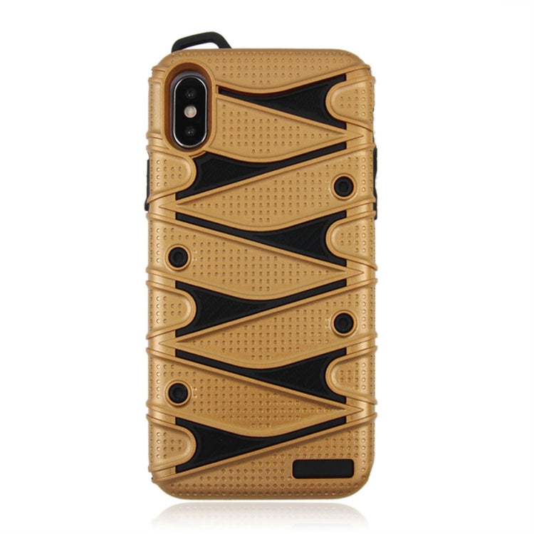 For iPhone X / XS PC + TPU 2 in 1 Y Shaped Detachable Shockproof Protective Back Cover Case