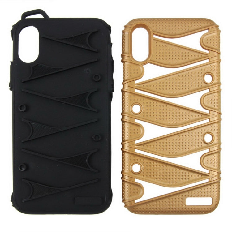 For iPhone X / XS PC + TPU 2 in 1 Y Shaped Detachable Shockproof Protective Back Cover Case