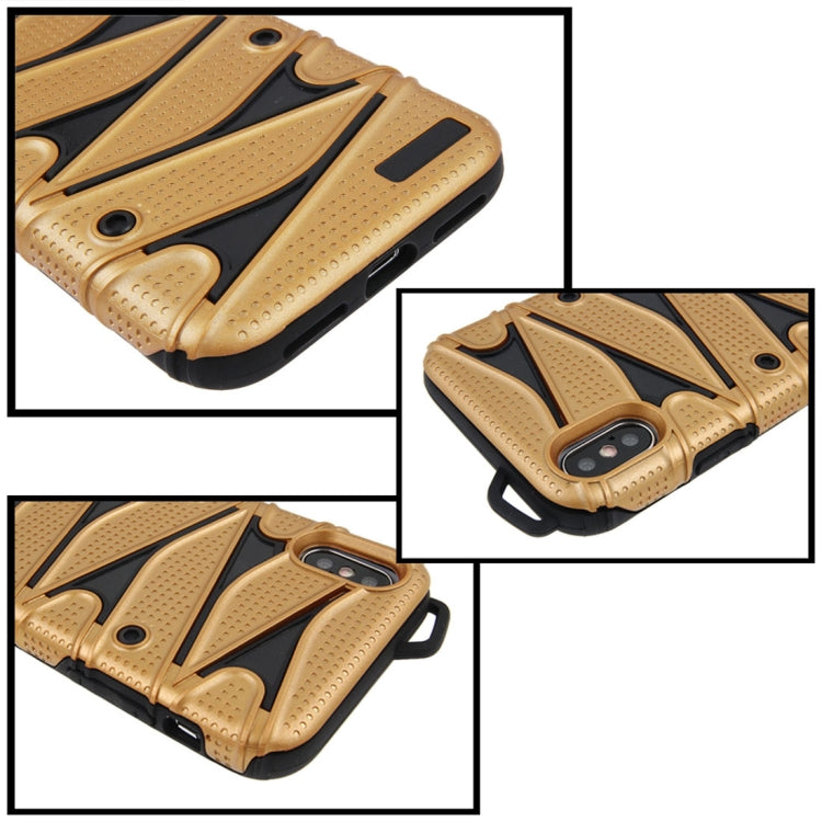 For iPhone X / XS PC + TPU 2 in 1 Y Shaped Detachable Shockproof Protective Back Cover Case
