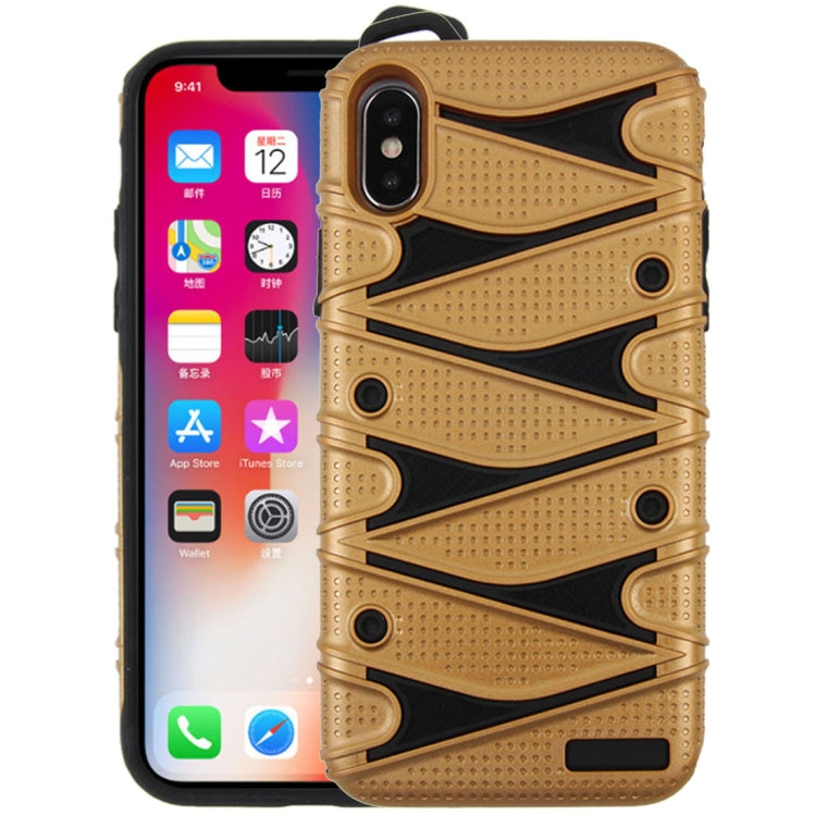 For iPhone X / XS PC + TPU 2 in 1 Y Shaped Detachable Shockproof Protective Back Cover Case