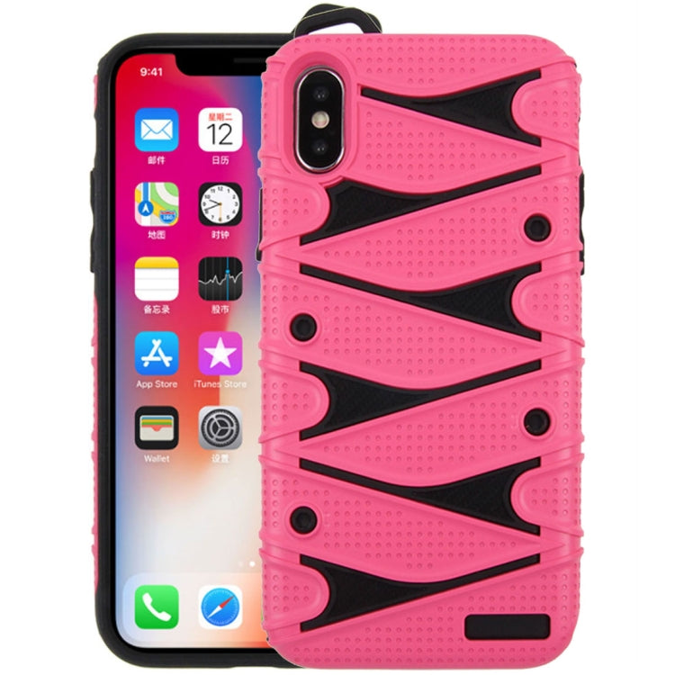 For iPhone X / XS PC + TPU 2 in 1 Y Shaped Detachable Shockproof Protective Back Cover Case