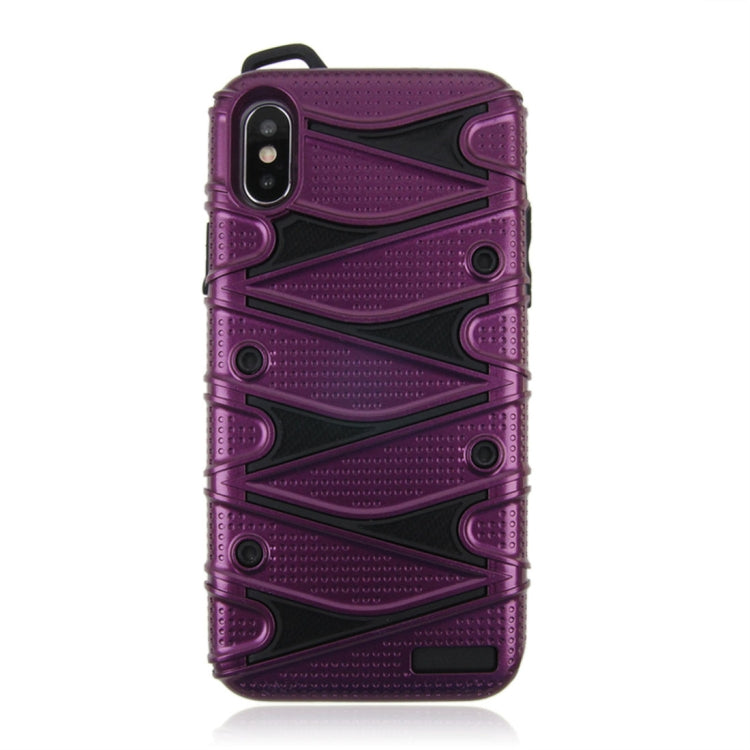 For iPhone X / XS PC + TPU 2 in 1 Y Shaped Detachable Shockproof Protective Back Cover Case