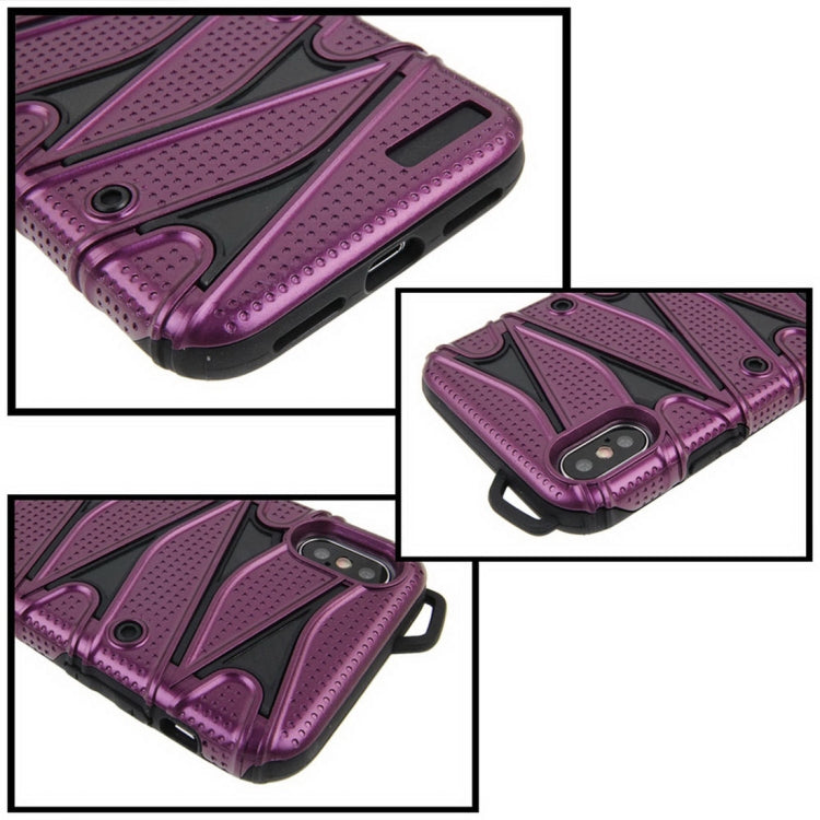 For iPhone X / XS PC + TPU 2 in 1 Y Shaped Detachable Shockproof Protective Back Cover Case