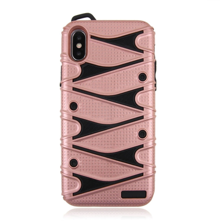 For iPhone X / XS PC + TPU 2 in 1 Y Shaped Detachable Shockproof Protective Back Cover Case