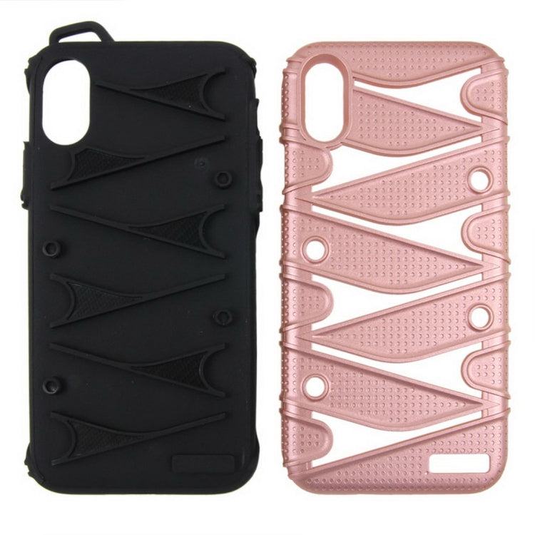 For iPhone X / XS PC + TPU 2 in 1 Y Shaped Detachable Shockproof Protective Back Cover Case