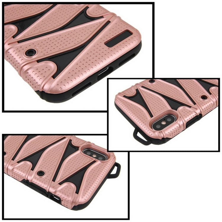 For iPhone X / XS PC + TPU 2 in 1 Y Shaped Detachable Shockproof Protective Back Cover Case
