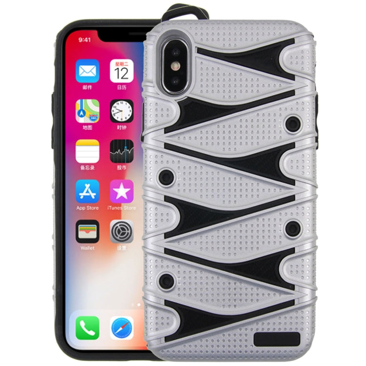 For iPhone X / XS PC + TPU 2 in 1 Y Shaped Detachable Shockproof Protective Back Cover Case