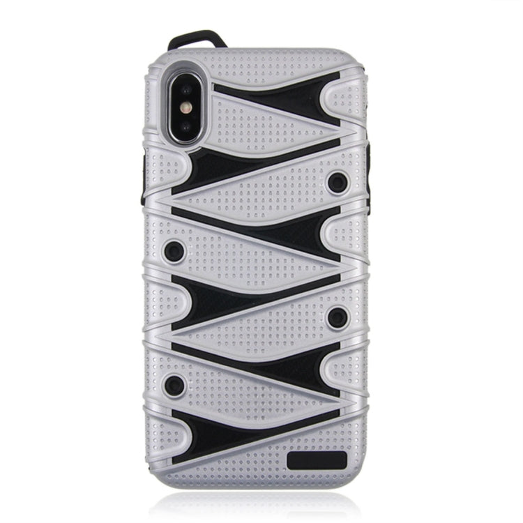 For iPhone X / XS PC + TPU 2 in 1 Y Shaped Detachable Shockproof Protective Back Cover Case