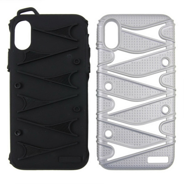 For iPhone X / XS PC + TPU 2 in 1 Y Shaped Detachable Shockproof Protective Back Cover Case