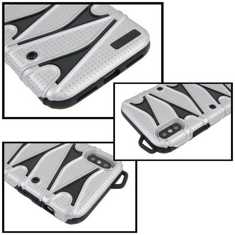 For iPhone X / XS PC + TPU 2 in 1 Y Shaped Detachable Shockproof Protective Back Cover Case