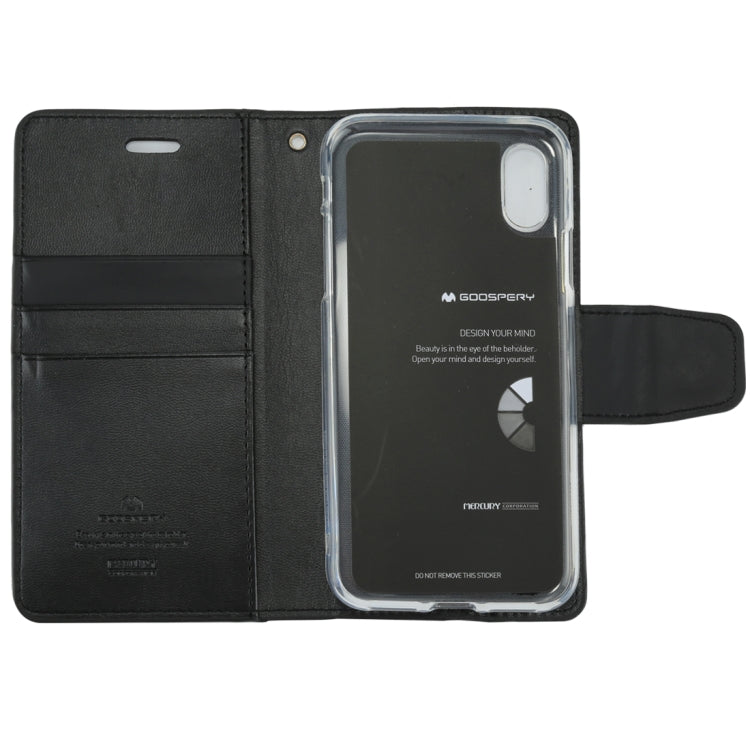 For iPhone X / XS GOOSPERY SONATA DIARY Business Style Magnetic Clasp Horizontal Flip Leather Case with Holder & Card Slots & Wallet
