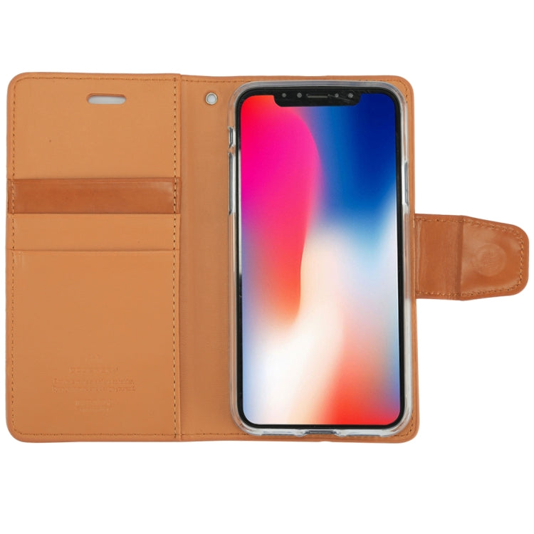 For iPhone X / XS GOOSPERY SONATA DIARY Business Style Magnetic Clasp Horizontal Flip Leather Case with Holder & Card Slots & Wallet