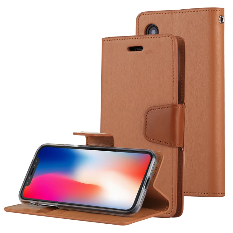 For iPhone X / XS GOOSPERY SONATA DIARY Business Style Magnetic Clasp Horizontal Flip Leather Case with Holder & Card Slots & Wallet