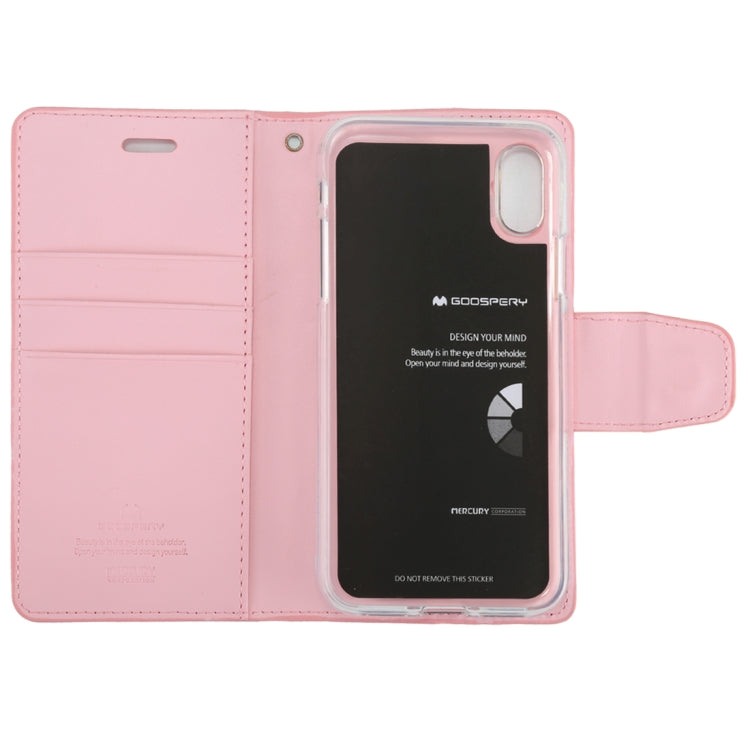 For iPhone X / XS GOOSPERY SONATA DIARY Business Style Magnetic Clasp Horizontal Flip Leather Case with Holder & Card Slots & Wallet
