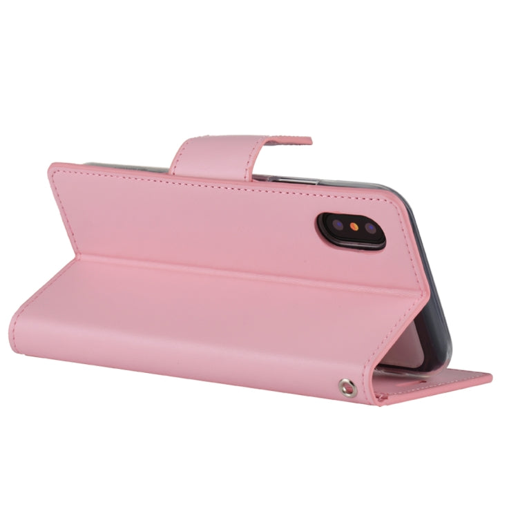 For iPhone X / XS GOOSPERY SONATA DIARY Business Style Magnetic Clasp Horizontal Flip Leather Case with Holder & Card Slots & Wallet
