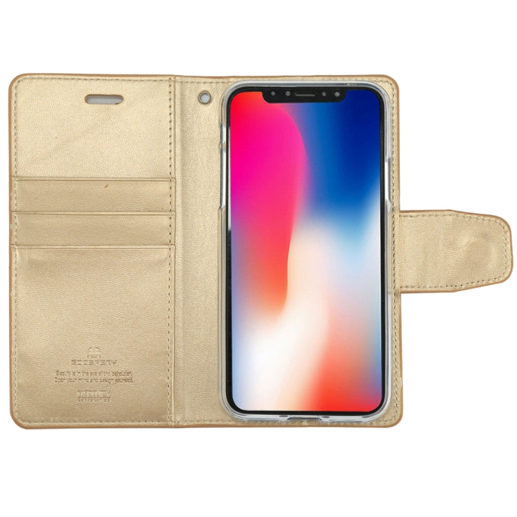 For iPhone X / XS GOOSPERY SONATA DIARY Business Style Magnetic Clasp Horizontal Flip Leather Case with Holder & Card Slots & Wallet