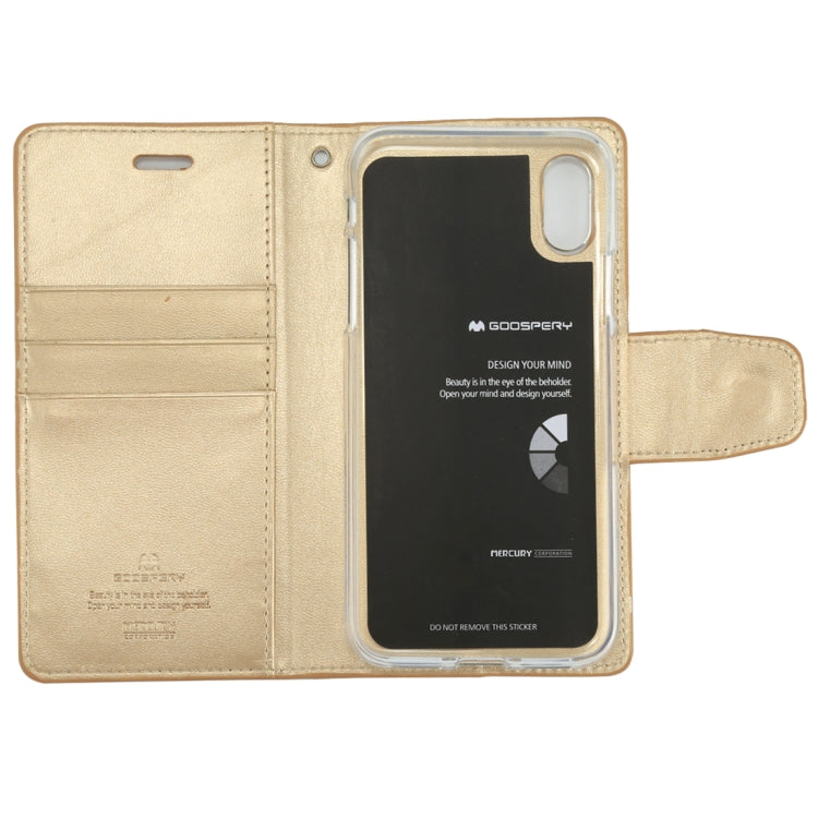 For iPhone X / XS GOOSPERY SONATA DIARY Business Style Magnetic Clasp Horizontal Flip Leather Case with Holder & Card Slots & Wallet