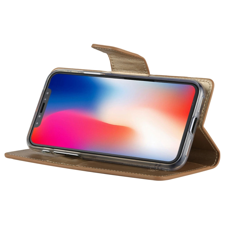 For iPhone X / XS GOOSPERY SONATA DIARY Business Style Magnetic Clasp Horizontal Flip Leather Case with Holder & Card Slots & Wallet