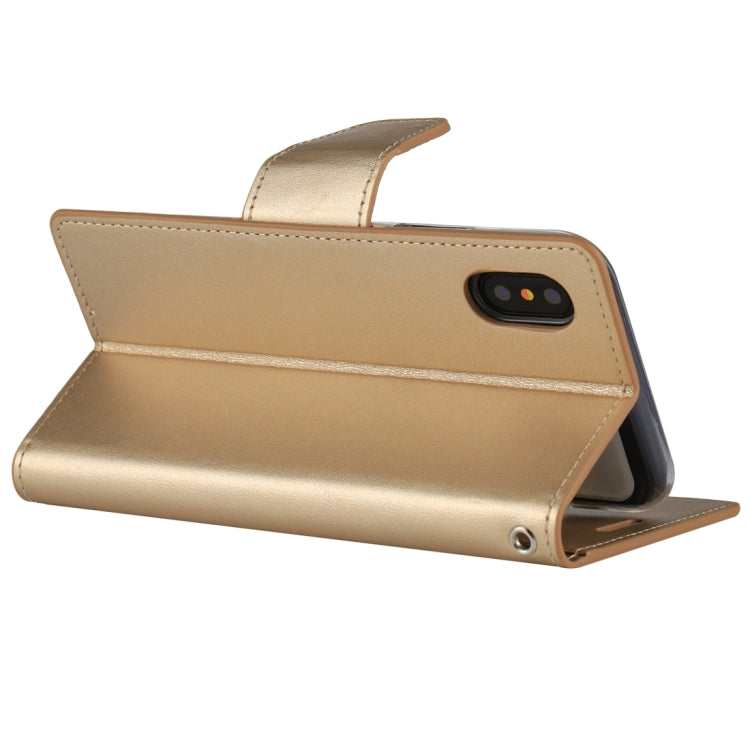 For iPhone X / XS GOOSPERY SONATA DIARY Business Style Magnetic Clasp Horizontal Flip Leather Case with Holder & Card Slots & Wallet