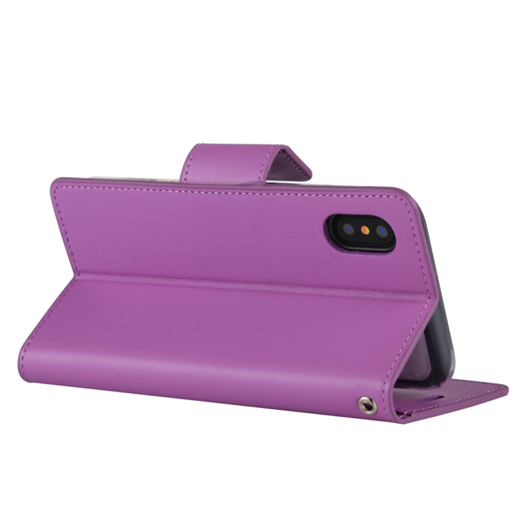 For iPhone X / XS GOOSPERY SONATA DIARY Business Style Magnetic Clasp Horizontal Flip Leather Case with Holder & Card Slots & Wallet