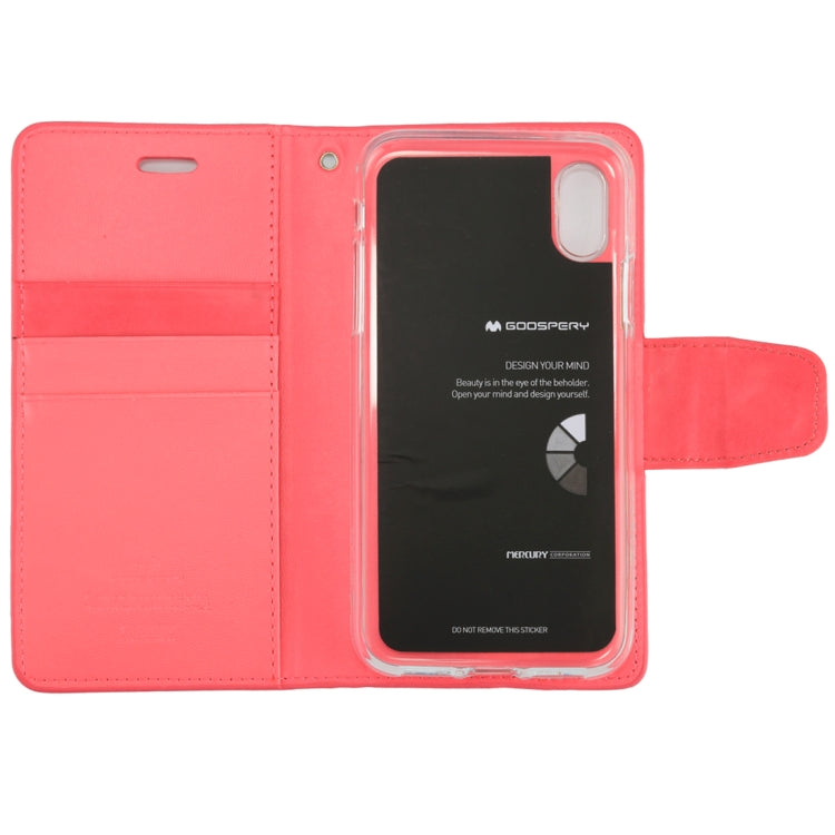 For iPhone X / XS GOOSPERY SONATA DIARY Business Style Magnetic Clasp Horizontal Flip Leather Case with Holder & Card Slots & Wallet
