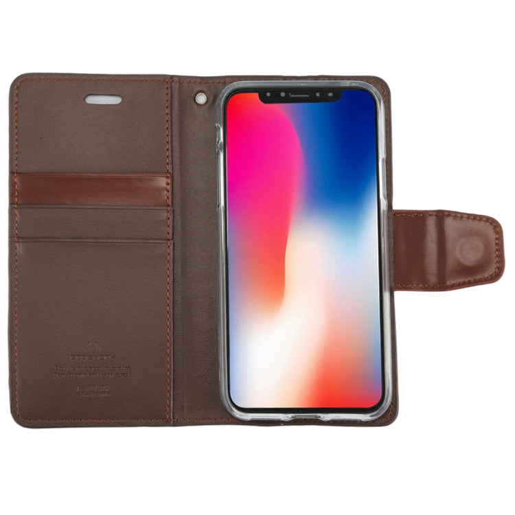 For iPhone X / XS GOOSPERY SONATA DIARY Business Style Magnetic Clasp Horizontal Flip Leather Case with Holder & Card Slots & Wallet