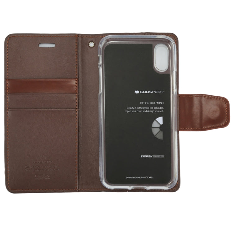 For iPhone X / XS GOOSPERY SONATA DIARY Business Style Magnetic Clasp Horizontal Flip Leather Case with Holder & Card Slots & Wallet