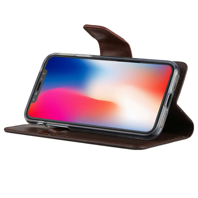 For iPhone X / XS GOOSPERY SONATA DIARY Business Style Magnetic Clasp Horizontal Flip Leather Case with Holder & Card Slots & Wallet