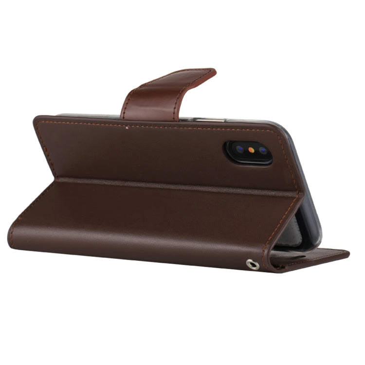 For iPhone X / XS GOOSPERY SONATA DIARY Business Style Magnetic Clasp Horizontal Flip Leather Case with Holder & Card Slots & Wallet