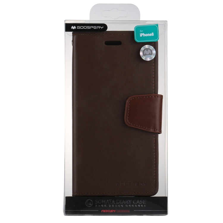 For iPhone X / XS GOOSPERY SONATA DIARY Business Style Magnetic Clasp Horizontal Flip Leather Case with Holder & Card Slots & Wallet