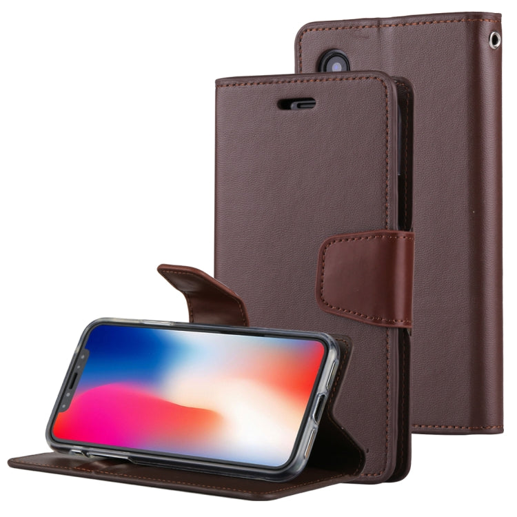 For iPhone X / XS GOOSPERY SONATA DIARY Business Style Magnetic Clasp Horizontal Flip Leather Case with Holder & Card Slots & Wallet